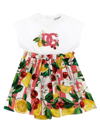 Dolce & Gabbana Fruit-print Cotton Dress In Multicolor