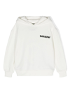 BARROW WHITE HOODIE WITH FRONT AND BACK LOGO