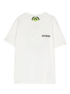 BARROW WHITE T-SHIRT WITH LOGO AND GRAPHICS