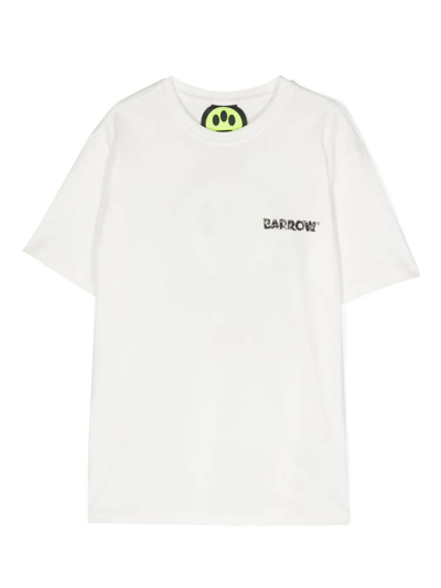 Barrow Kids' White T-shirt With Multicoloured Lettering Logo