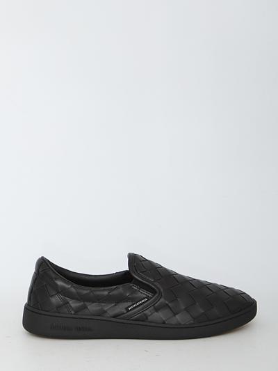 Bottega Veneta Black Calf Leather Sawyer Slip On Sneaker