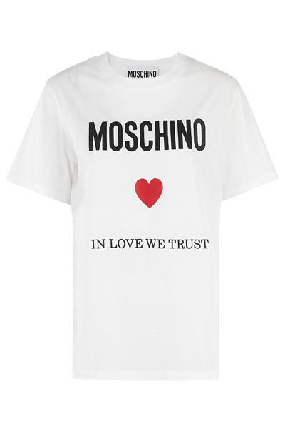 Moschino Jersey In Fantasia Bianco