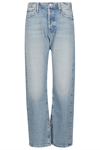 Mother The Ditcher Cropped Straight Leg Jeans In Ayf Ain`t My First Rodeo