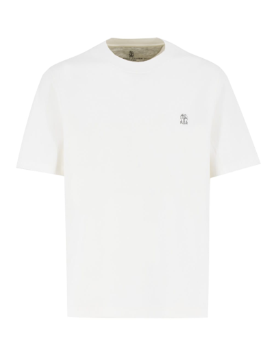 Brunello Cucinelli T-shirt In Off White_grigio
