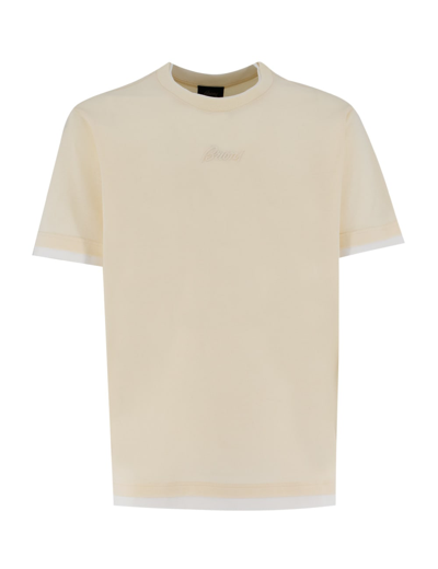 Brioni T-shirt In Ice_white