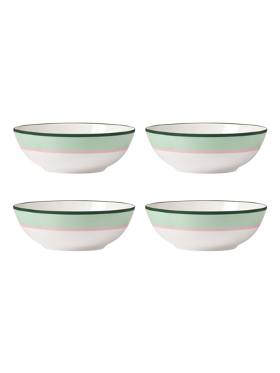 Kate Spade Make It Pop 4-piece All-purpose Bowl Set In Green
