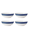 Kate Spade New York Set Of 4 Make It Pop Blue All-purpose Bowls In Navy