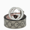 GUCCI GUCCI GG SUPREME FABRIC BELT WITH GG BUCKLE