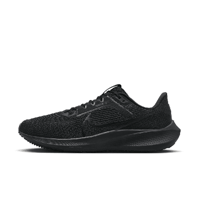 Nike Women's Zoom Pegasus 40 Running Shoes In Black/black/anthracite