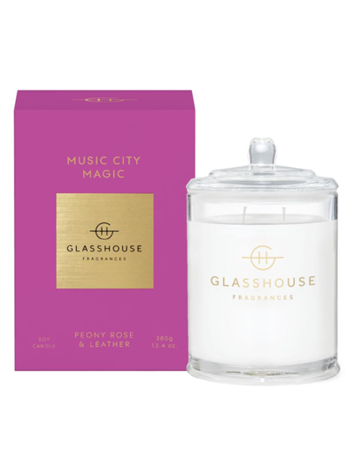Glasshouse Fragrances Music City Magic Triple Scented Candle In Purple