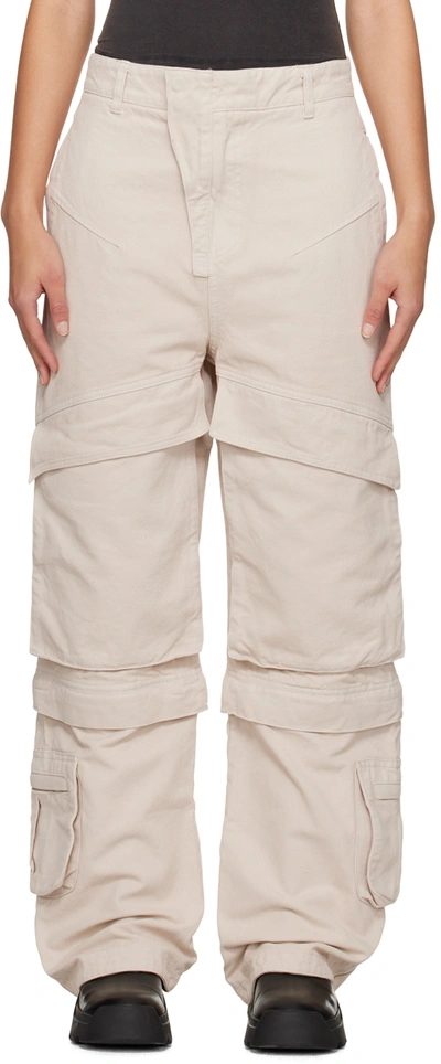 Entire Studios Beige Convertible Trousers In Tooth