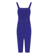Elisabetta Franchi Square Neck Sheath Crepe Midi Dress In Blau