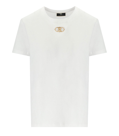 Elisabetta Franchi White Jersey T-shirt With Logo