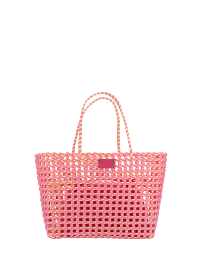 Msgm Basket Medium Handbag In 013