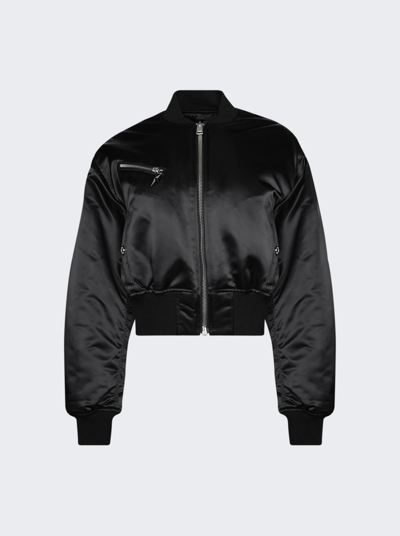 MUGLER CROPPED NYLON BOMBER