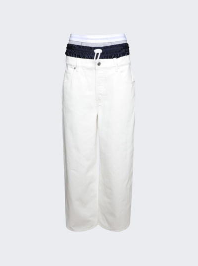 Alexander Wang Prestyled Trilayer  Jeans In Vintage White