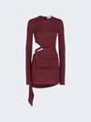 Attico Dark Grape Mini Dress In Dark Grapes