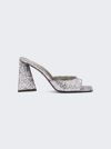 Attico Mini Devon 85mm Glittered Sandals In Anthracite