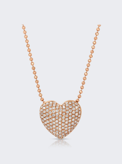 Anita Ko Pave Diamond Heart Necklace In Gold