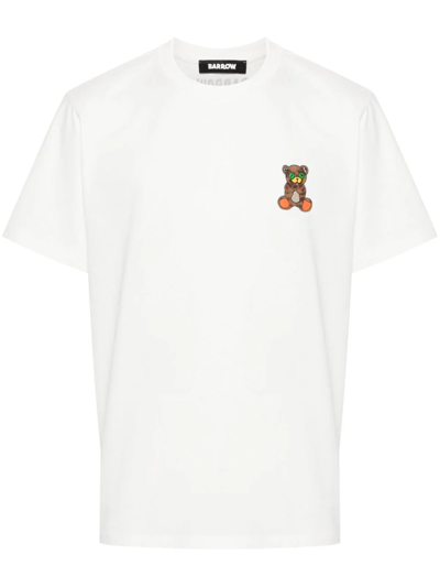 Barrow T-shirt Unisex Con Orso In White