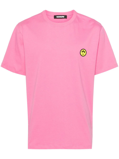Barrow T-shirt Unisex Con Motivo Volto In Pink