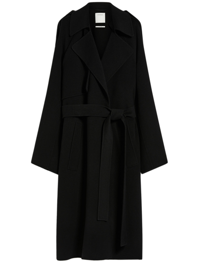 Sportmax Cappotto A Vestaglia In Black