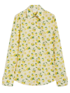 Sportmax Contoured Yoke Print Shirt In Yellow