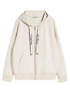 's Max Mara Pecos Jersey Zip Up Hooded Sweatshirt In Beige