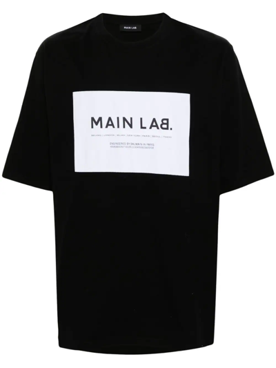 Balmain Men's Main Lab Crewneck T-shirt In Black