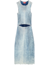 Diesel M-taryn Ribbed Midi Dress In Blue