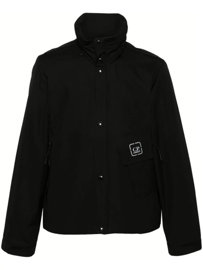 C.p. Company Metropolis Series Hyst Stand Collar Jacket In Black