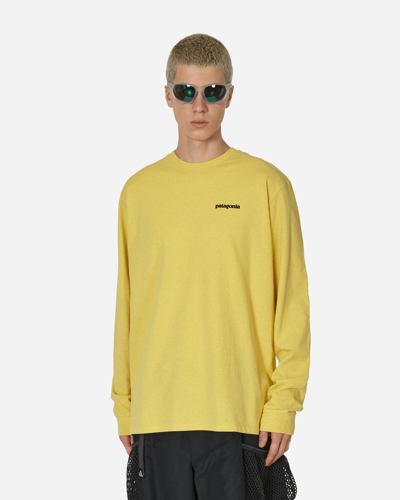 Patagonia P-6 Logo Responsibili Longsleeve T-shirt Milled In Yellow