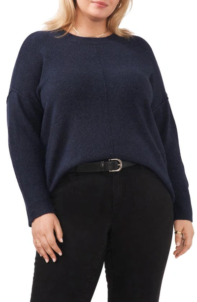 Vince Camuto Crewneck Sweater In Vintage Blue