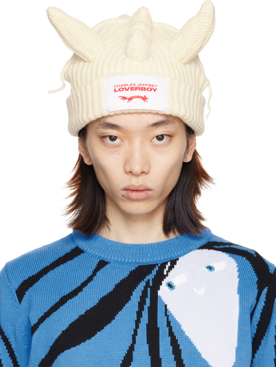 Charles Jeffrey Loverboy Chunky Dragon Beanie In Neutrals