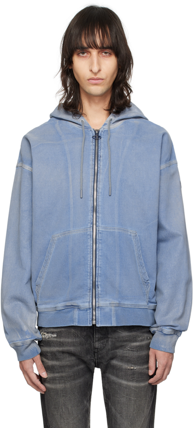 Diesel D-gir-s Zip-up Hoodie In 01