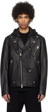 Mackage Kenneth Leather Moto Jacket In Black