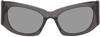 Balenciaga Gray Cat-eye Sunglasses In Black
