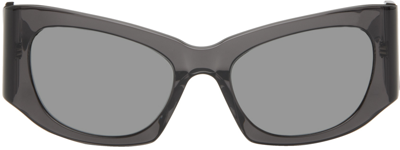Balenciaga Gray Cat-eye Sunglasses In Black