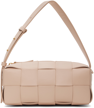 Bottega Veneta Pink Small Brick Cassette Bag In 6917 Lotus Gold