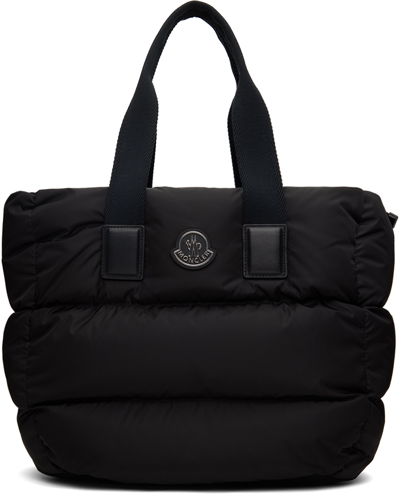 Moncler Black Down Caradoc Tote In 999 Black