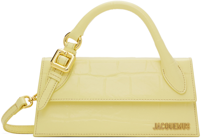 Jacquemus Yellow 'le Chiquito Long Boucle' Bag In 205 Pale Yellow