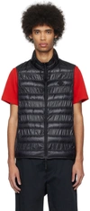 Moncler Lautaret Zip-up Down Vest In Black 999