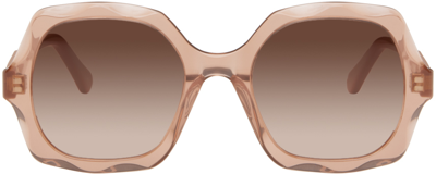 Chloé Pink Olivia Sunglasses In 003 Brown