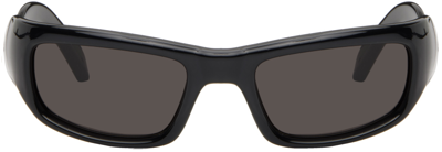 Balenciaga Black Hamptons Rectangle Sunglasses In 001 Black