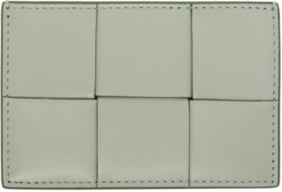 BOTTEGA VENETA GREEN CASSETTE CREDIT CARD HOLDER
