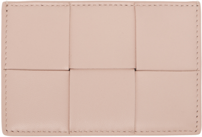 Bottega Veneta Cassette Credit Card Holder In Pink