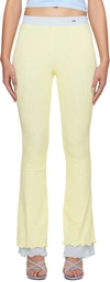 GCDS YELLOW FLARE TROUSERS