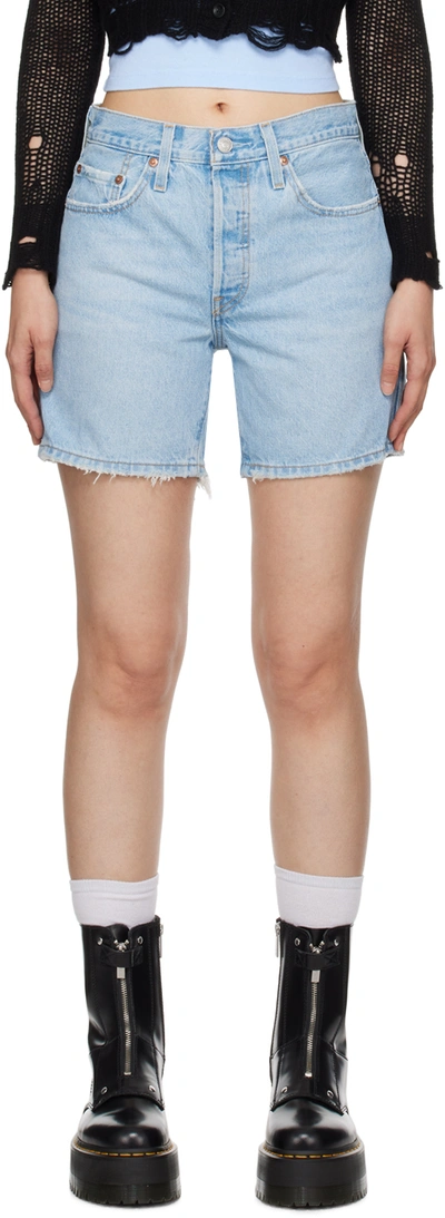 Levi's Blue 501 Mid Thigh Denim Shorts In Ojai Luxor Last