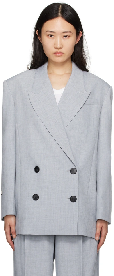 Camilla And Marc Gray Harper Blazer In M60 Dusty Blue