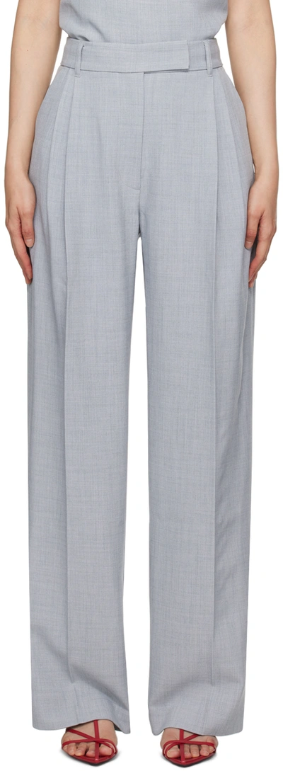 Camilla And Marc Gray Harper Trousers In M60 Dusty Blue